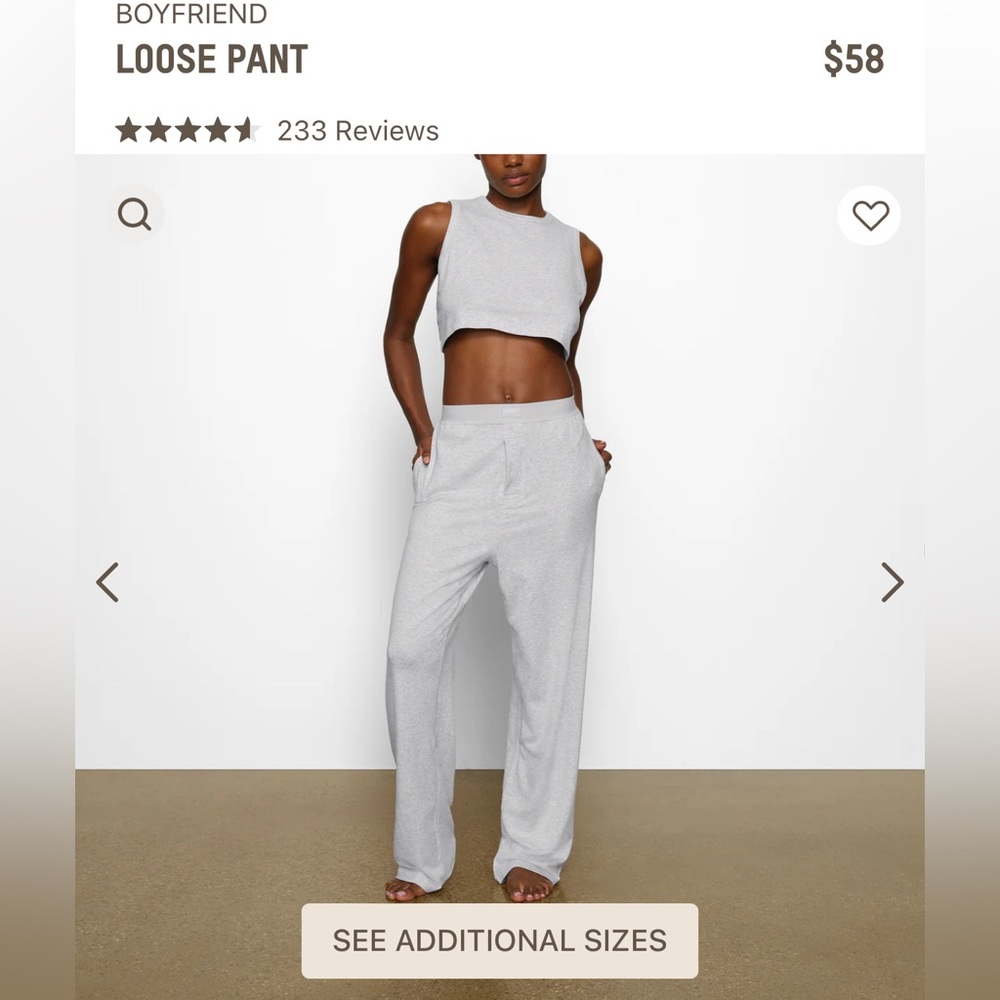 Skims loose boyfriend pant